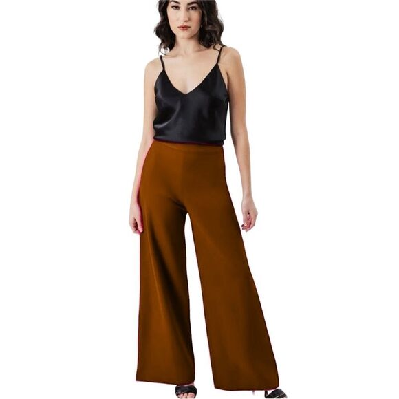 Chloé Kristyn Bridgette Pant size Large in copper brown - Picture 1 of 8